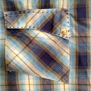 Wrangler western shirt asymmetrical pockets